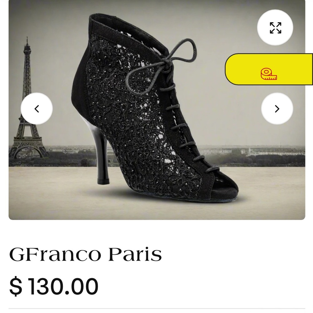 Black Lace Peep-Toe Stiletto Booties salsa/bachata/latin